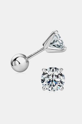 2 Carat Moissanite 925 Sterling Silver Stud Earrings - A Roese Boutique