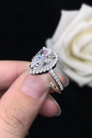 2 Carat Moissanite Teardrop Cluster Ring - A Roese Boutique