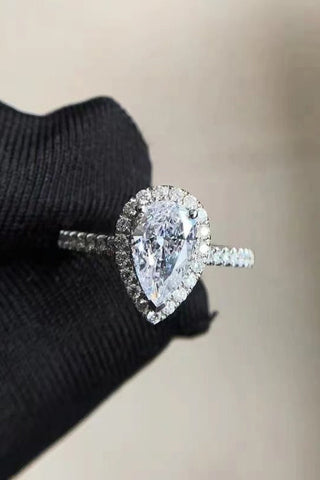 2 Carat Moissanite Teardrop Cluster Ring - A Roese Boutique