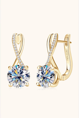 4 Carat Moissanite 925 Sterling Silver Earrings - A Roese Boutique
