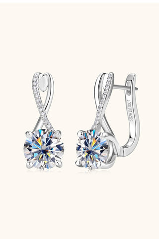 4 Carat Moissanite 925 Sterling Silver Earrings - A Roese Boutique