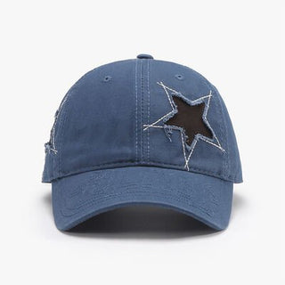 Adjustable Star Raw Hem Cap - A Roese Boutique