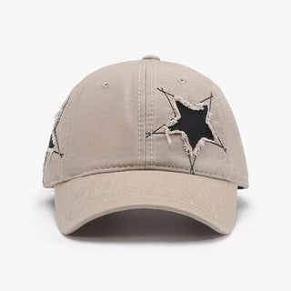 Adjustable Star Raw Hem Cap - A Roese Boutique