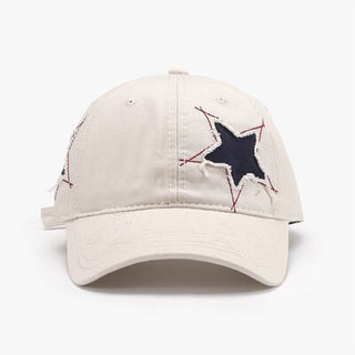 Adjustable Star Raw Hem Cap - A Roese Boutique