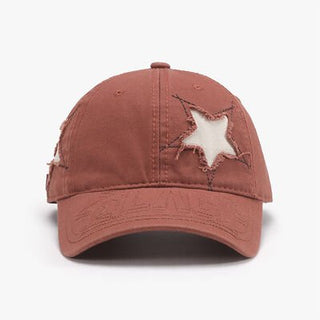 Adjustable Star Raw Hem Cap - A Roese Boutique