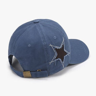 Adjustable Star Raw Hem Cap - A Roese Boutique