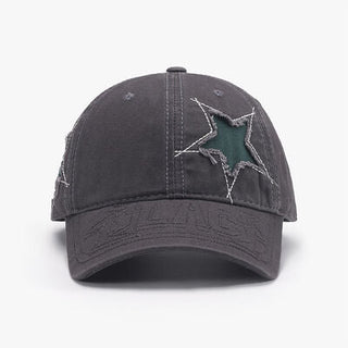 Adjustable Star Raw Hem Cap - A Roese Boutique