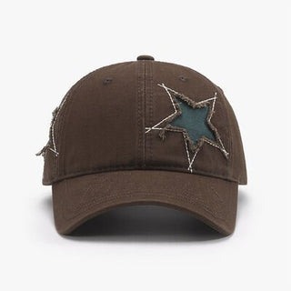 Adjustable Star Raw Hem Cap - A Roese Boutique