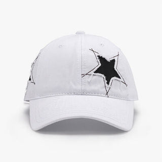 Adjustable Star Raw Hem Cap - A Roese Boutique