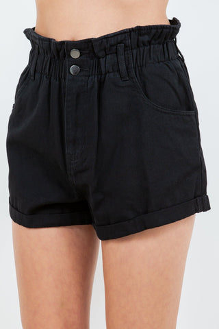 American Bazi High Waist Paper Bag Shorts - A Roese Boutique