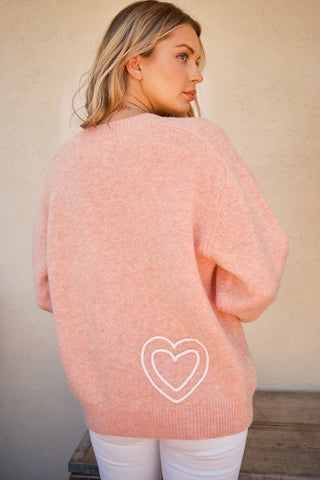 And The Why WIFEY & Heart Round Neck Sweater - A Roese Boutique