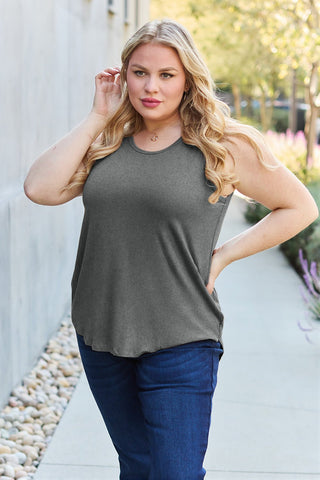 Basic Bae Full Size Round Neck Tank - A Roese Boutique