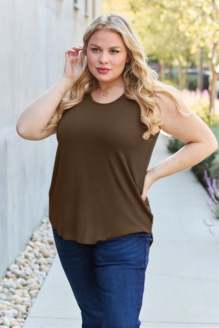 Basic Bae Full Size Round Neck Tank - A Roese Boutique