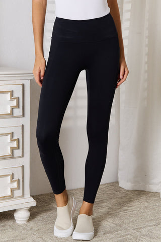 Basic Bae Wide Waistband Sports Leggings - A Roese Boutique