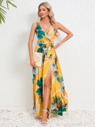 Beachy Slit Surplice Dress - A Roese Boutique