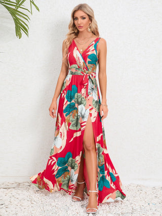 Beachy Slit Surplice Dress - A Roese Boutique