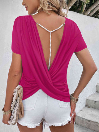 Beaded Back Blouse - A Roese Boutique