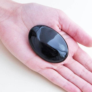 Black Obsidian Palm Stone by Tiny Rituals - A Roese Boutique