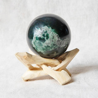 Bloodstone Sphere with Tripod by Tiny Rituals - A Roese Boutique