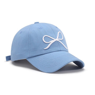 Bow Embroidered Cotton Baseball Cap - A Roese Boutique