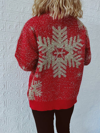 Christmas Element Round Neck Sweater - A Roese Boutique