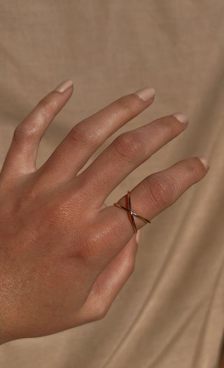 Cross Me Ring by Toasted Jewelry - A Roese Boutique