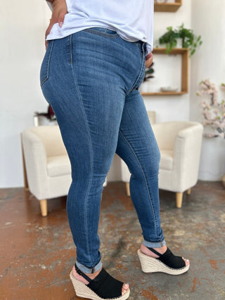 Cuffed Hem Skinny Jeans by Judy Blue - A Roese Boutique