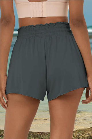 Drawstring Elastic Waist Swim Shorts - A Roese Boutique