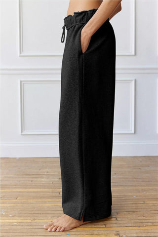 Drawstring Wide Leg Active Pants - A Roese Boutique