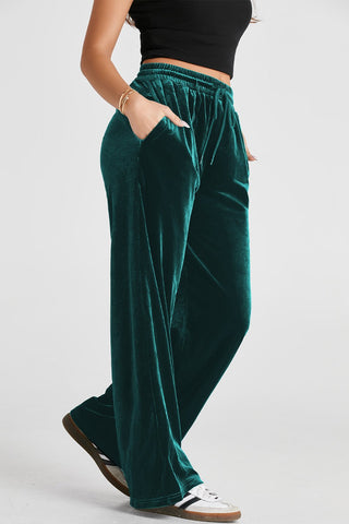 Drawstring Wide Leg Active Pants - A Roese Boutique