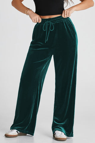 Drawstring Wide Leg Active Pants - A Roese Boutique