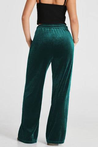 Drawstring Wide Leg Active Pants - A Roese Boutique