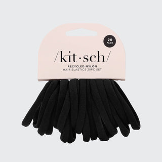 Elastic Hair Ties 20 Pack - Black - A Roese Boutique