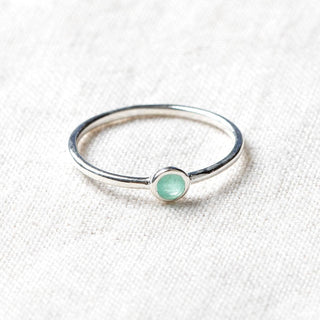 Emerald Silver or Gold Ring by Tiny Rituals - A Roese Boutique