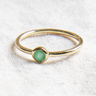 Emerald Silver or Gold Ring by Tiny Rituals - A Roese Boutique