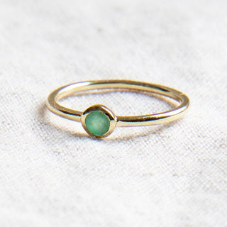 Emerald Silver or Gold Ring by Tiny Rituals - A Roese Boutique