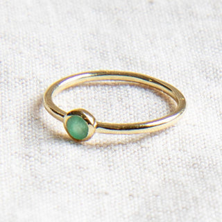 Emerald Silver or Gold Ring by Tiny Rituals - A Roese Boutique