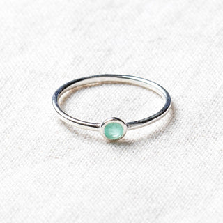 Emerald Silver or Gold Ring by Tiny Rituals - A Roese Boutique