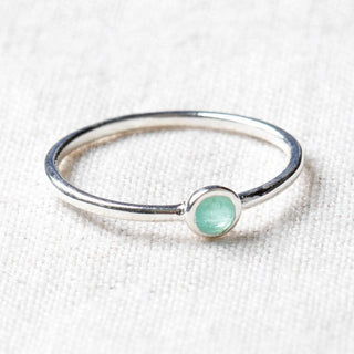 Emerald Silver or Gold Ring by Tiny Rituals - A Roese Boutique