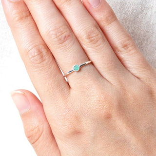 Emerald Silver or Gold Ring by Tiny Rituals - A Roese Boutique