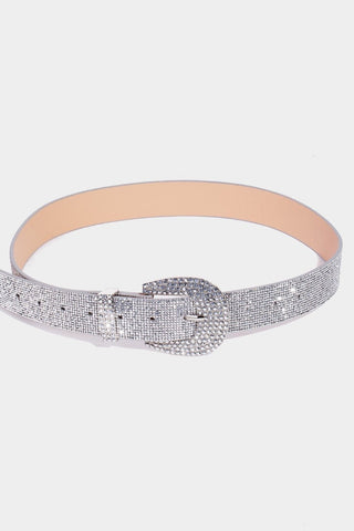 Fame Rhinestone Embellished Belt - A Roese Boutique