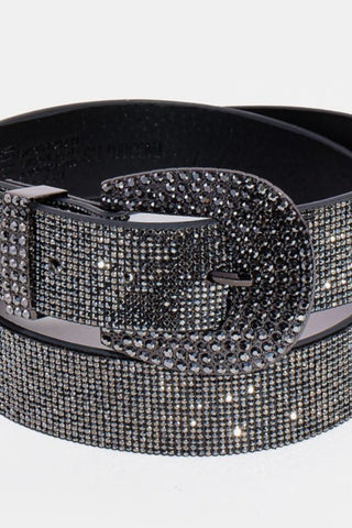 Fame Rhinestone Embellished Belt - A Roese Boutique