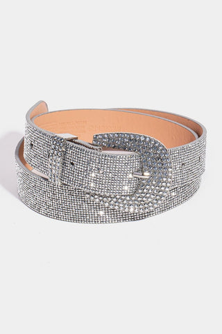 Fame Rhinestone Embellished Belt - A Roese Boutique