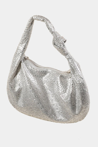 Fame Rhinestone Studded Handbag - A Roese Boutique