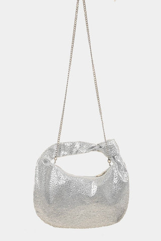 Fame Rhinestone Studded Handbag - A Roese Boutique