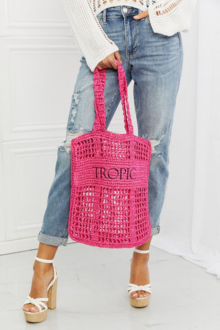 Fame Tropic Babe Staw Tote Bag - A Roese Boutique