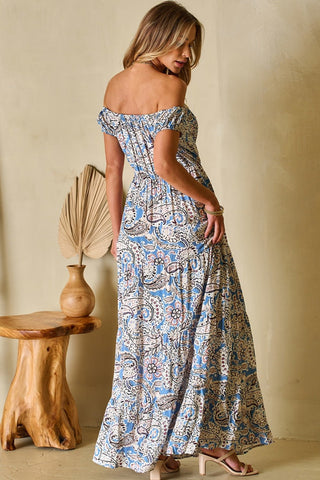 Floral Off-Shoulder Dress - A Roese Boutique