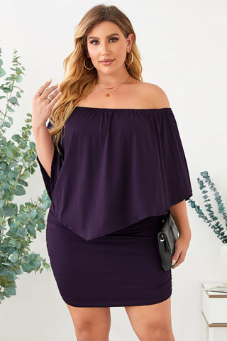 Full Size Off - Shoulder Half Sleeve Dress - A Roese Boutique