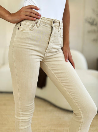 Garment Dyed Tummy Control Skinny Jeans by Judy Blue - A Roese Boutique