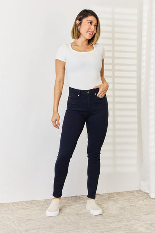 Garment Dyed Tummy Control Skinny Jeans by Judy Blue - A Roese Boutique